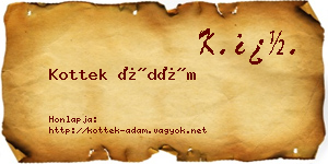 Kottek Ádám névjegykártya