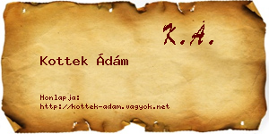 Kottek Ádám névjegykártya